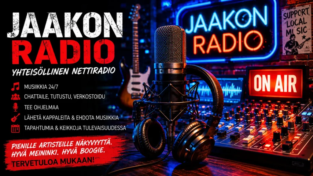 Tervetuloa kuuntelemaan Jaakon Radion testilähetystä